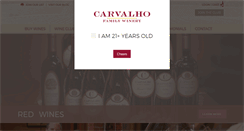 Desktop Screenshot of carvalhofamilywinery.com